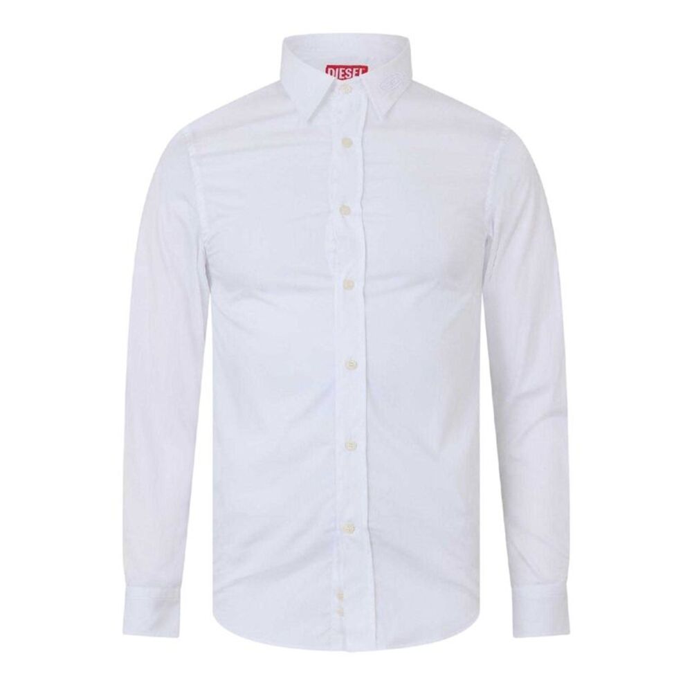 Diesel Mens Benny Plain Long-Sleeved Shirt / Bright White